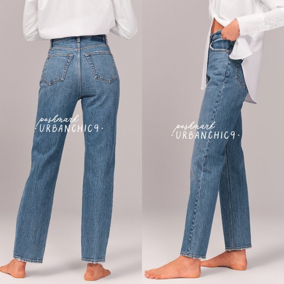 Abercrombie Fitch Jeans Abercrombie High Rise Dad Jean Medium Blue 26 Poshmark